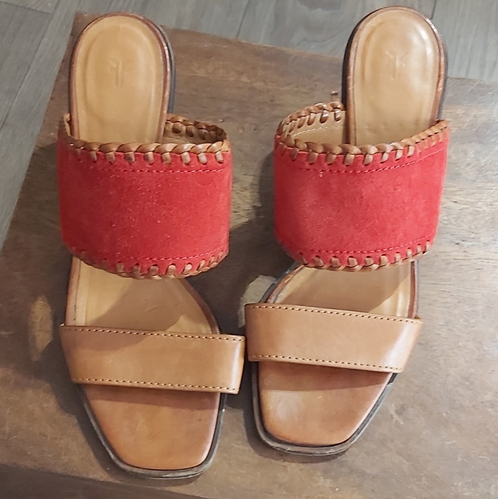 Frye Ashley leather mule sandals